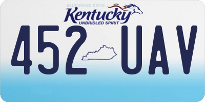 KY license plate 452UAV