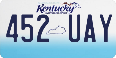 KY license plate 452UAY