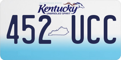 KY license plate 452UCC