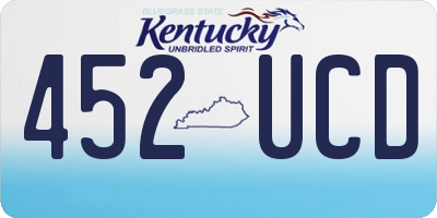 KY license plate 452UCD