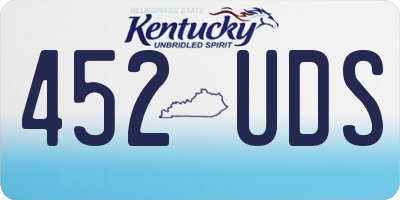 KY license plate 452UDS