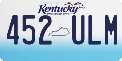 KY license plate 452ULM