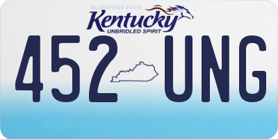 KY license plate 452UNG