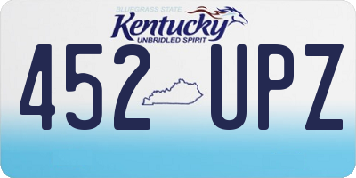 KY license plate 452UPZ