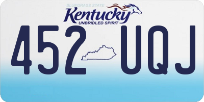 KY license plate 452UQJ