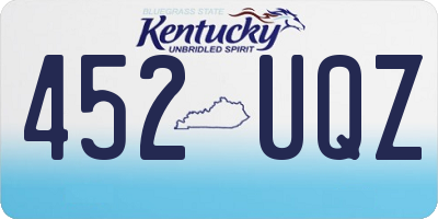 KY license plate 452UQZ