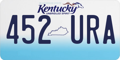 KY license plate 452URA