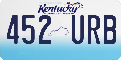 KY license plate 452URB