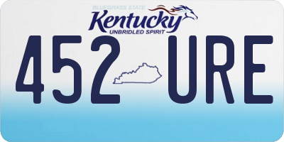 KY license plate 452URE