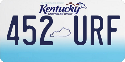 KY license plate 452URF