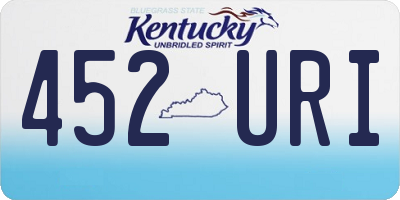 KY license plate 452URI