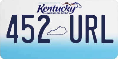 KY license plate 452URL