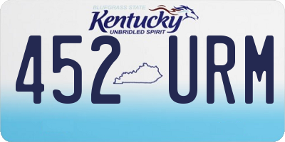 KY license plate 452URM