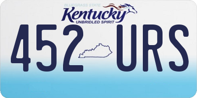 KY license plate 452URS