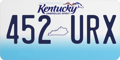 KY license plate 452URX