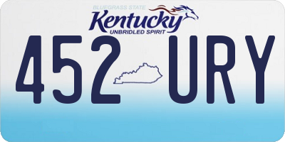 KY license plate 452URY