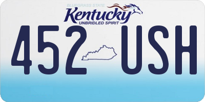 KY license plate 452USH