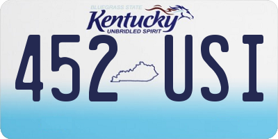 KY license plate 452USI