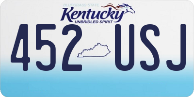 KY license plate 452USJ