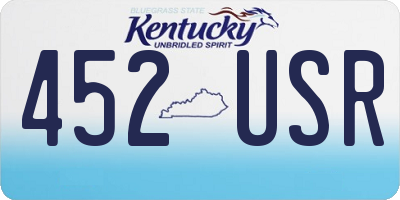 KY license plate 452USR