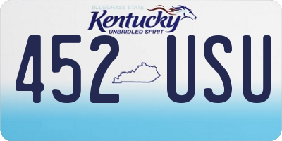 KY license plate 452USU
