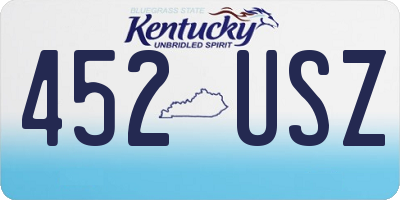 KY license plate 452USZ