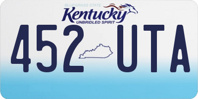 KY license plate 452UTA