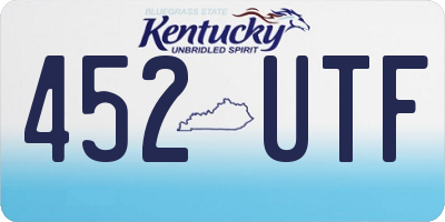KY license plate 452UTF