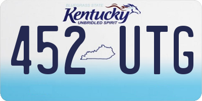 KY license plate 452UTG