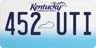 KY license plate 452UTI
