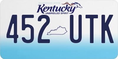 KY license plate 452UTK