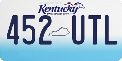 KY license plate 452UTL