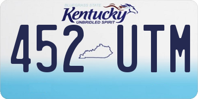 KY license plate 452UTM