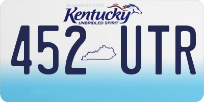 KY license plate 452UTR