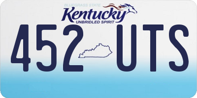 KY license plate 452UTS