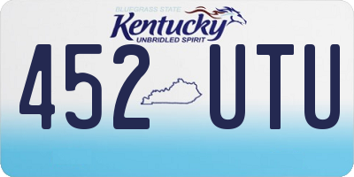 KY license plate 452UTU