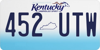 KY license plate 452UTW