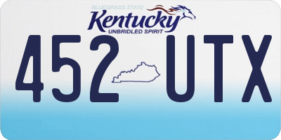 KY license plate 452UTX