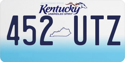 KY license plate 452UTZ