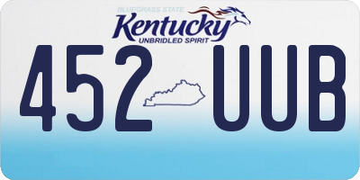 KY license plate 452UUB
