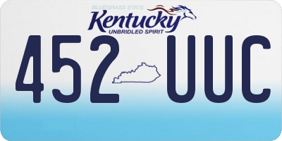 KY license plate 452UUC