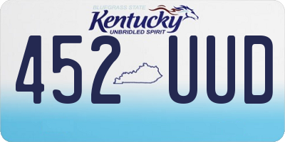 KY license plate 452UUD
