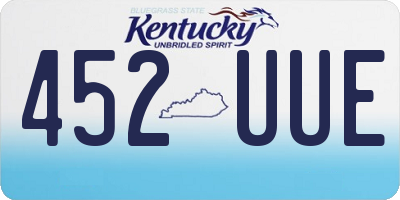 KY license plate 452UUE