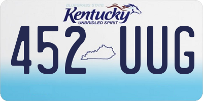 KY license plate 452UUG