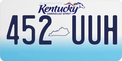 KY license plate 452UUH