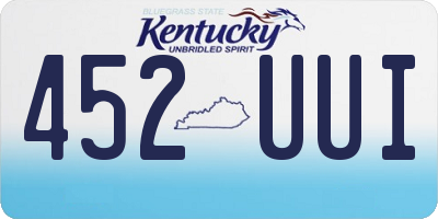 KY license plate 452UUI