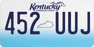 KY license plate 452UUJ