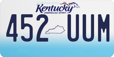 KY license plate 452UUM