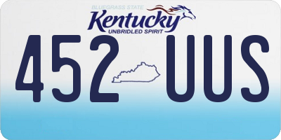 KY license plate 452UUS