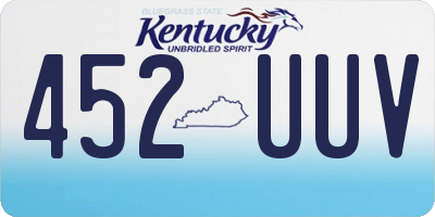 KY license plate 452UUV